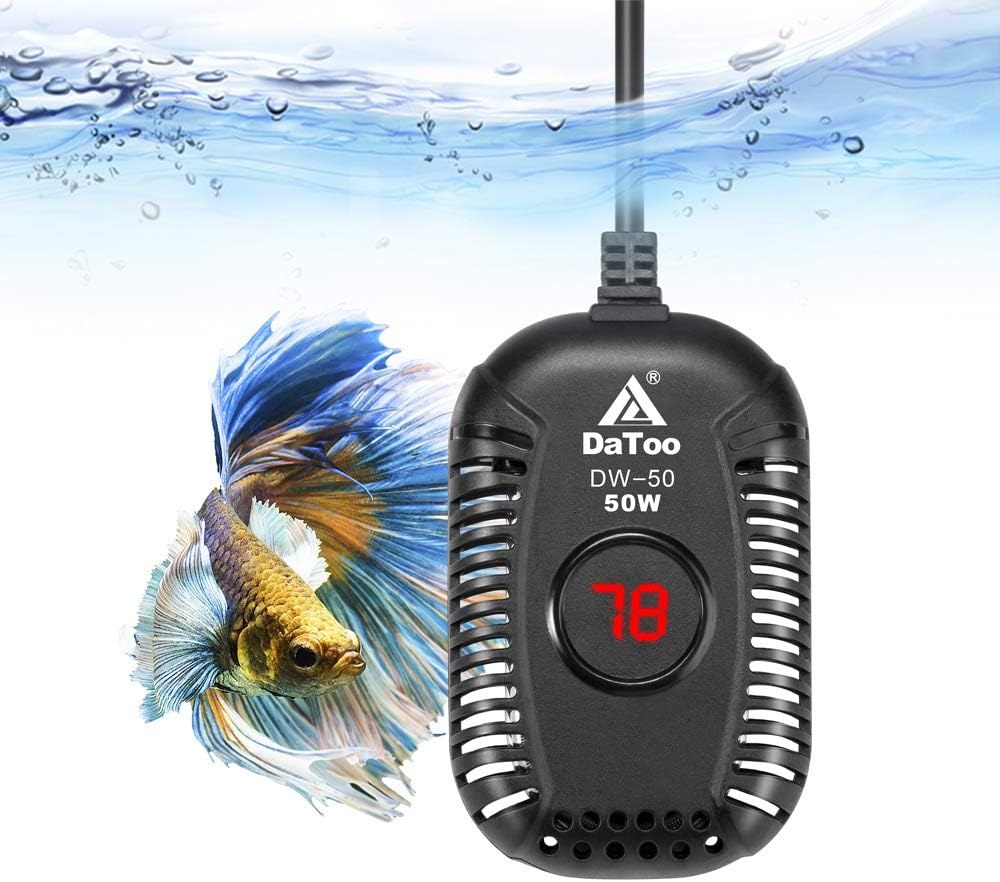 DaToo Small Aquarium Heater 50W with LED Display